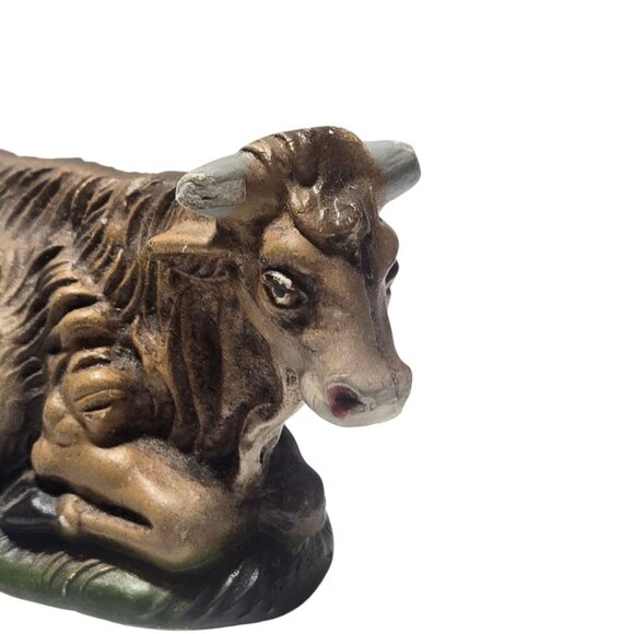 Vintage Ox Cow Figurine Made In Italy Nativity Scene Decoration Christmas - Picture 7 of 16